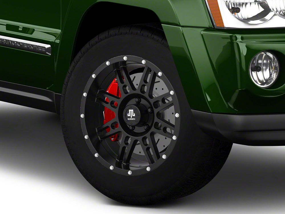 Mammoth Vader Simulated Beadlock Matte Black Wheel; 18x9; -6mm Offset (05-10 Jeep Grand Cherokee WK)