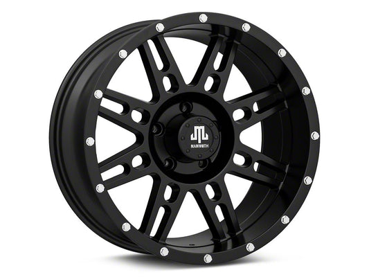 Mammoth Vader Simulated Beadlock Matte Black Wheel; 18x9; -6mm Offset (05-10 Jeep Grand Cherokee WK)