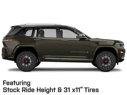 Mammoth Vader Simulated Beadlock Matte Black Wheel; 18x9; -6mm Offset (22-25 Jeep Grand Cherokee WL)