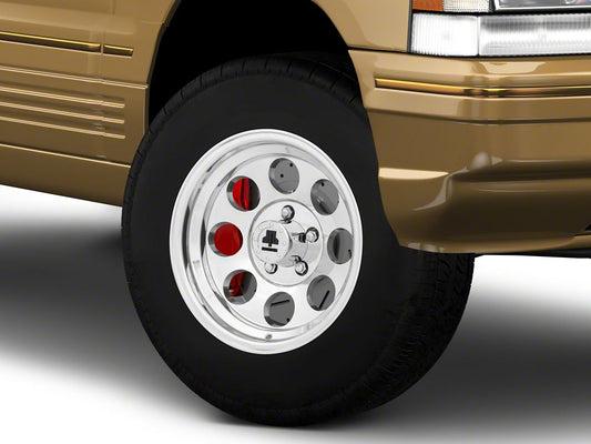 Mammoth 8 Aluminum Polished Wheel; 15x8; -19mm Offset (93-98 Jeep Grand Cherokee ZJ)