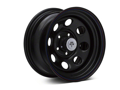 Mammoth 8 Black Wagon Wheel Edition Steel Wheel; 15x8; -19mm Offset (93-98 Jeep Grand Cherokee ZJ)
