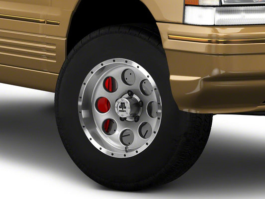 Mammoth 8 Simulated Beadlock Style Anthracite Wheel; 15x8; -19mm Offset (93-98 Jeep Grand Cherokee ZJ)