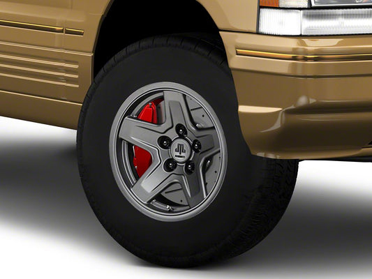 Mammoth Boulder Charcoal Wheel; 15x8; -19mm Offset (93-98 Jeep Grand Cherokee ZJ)