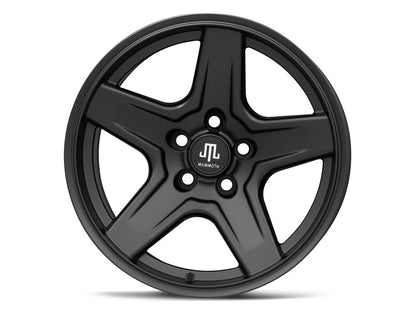 Mammoth Boulder Matte Black Wheel; 17x9; -6mm Offset (93-98 Jeep Grand Cherokee ZJ)