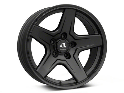 Mammoth Boulder Matte Black Wheel; 17x9; -6mm Offset (93-98 Jeep Grand Cherokee ZJ)