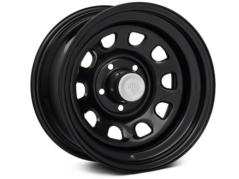 Mammoth D Window Black Steel Wheel; 15x8; -19mm Offset (93-98 Jeep Grand Cherokee ZJ)