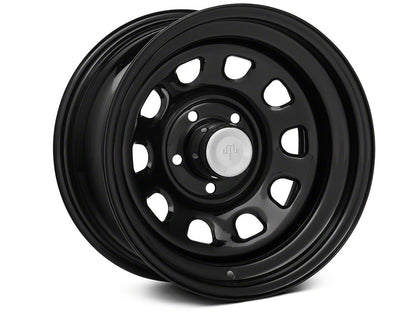 Mammoth D Window Black Steel Wheel; 15x8; -19mm Offset (93-98 Jeep Grand Cherokee ZJ)
