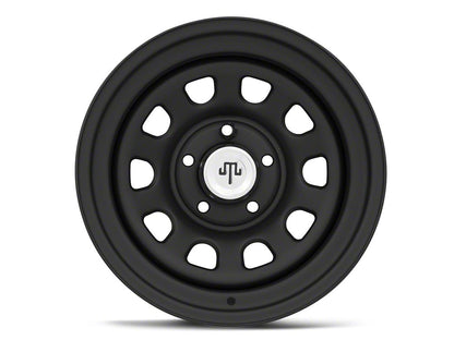 Mammoth D Window Steel Matte Black Wheel; 15x8; -19mm Offset (93-98 Jeep Grand Cherokee ZJ)