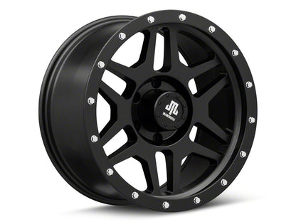 Mammoth Split 6 Beadlock Matte Black 6-Lug Wheel; 18x9; -6mm Offset (04-15 Titan)
