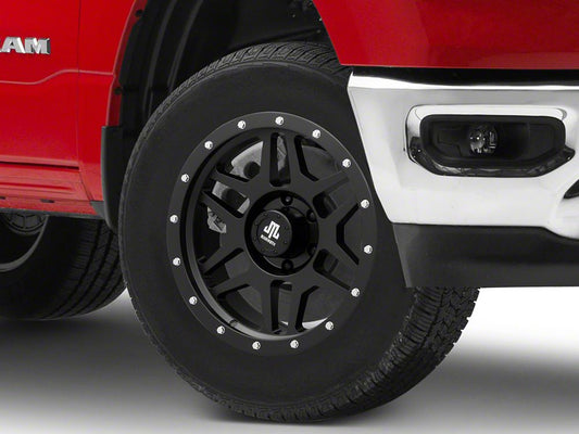 Mammoth Split 6 Beadlock Matte Black 6-Lug Wheel; 18x9; -6mm Offset (19-25 RAM 1500)