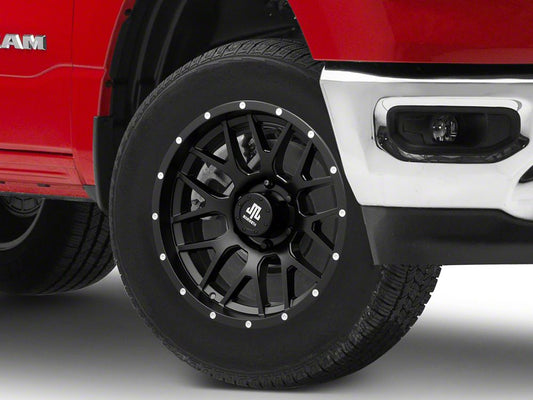 Mammoth Beadlock Mesh Matte Black 6-Lug Wheel; 18x9; -6mm Offset (19-25 RAM 1500)
