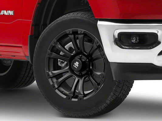 Mammoth Madness Matte Black 6-Lug Wheel; 20x9; -6mm Offset (19-25 RAM 1500)