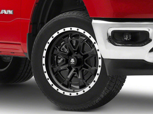 Mammoth Split 16 Beadlock Satin Black with Polished Lip 6-Lug Wheel; 20x9; -6mm Offset (19-25 RAM 1500)