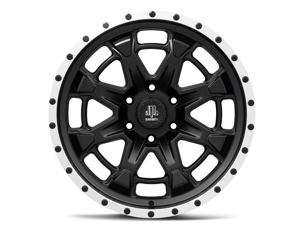Mammoth Split 16 Beadlock Satin Black with Polished Lip 6-Lug Wheel; 20x9; -6mm Offset (19-25 RAM 1500)