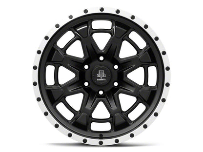 Mammoth Split 16 Beadlock Satin Black with Polished Lip 6-Lug Wheel; 20x9; -6mm Offset (19-25 RAM 1500)