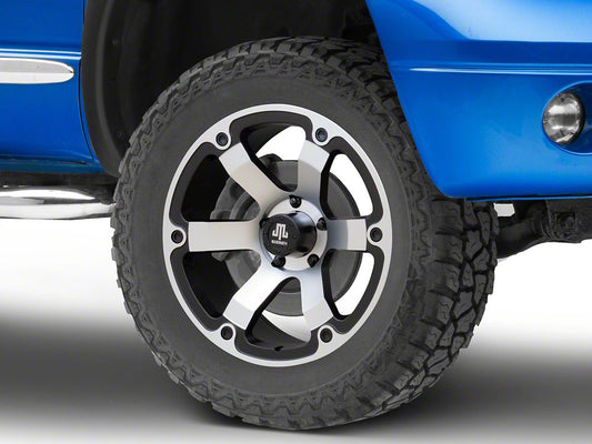 Mammoth Rogue Matte Black Machined 5-Lug Wheel; 20x9; -6mm Offset (02-08 RAM 1500, Excluding Mega Cab)