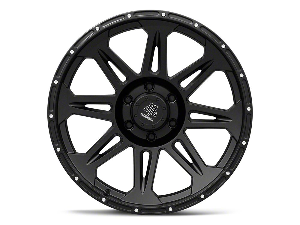 Mammoth Split 8 Beadlock Matte Black 6-Lug Wheel; 20x9; -6mm Offset (19-25 RAM 1500)