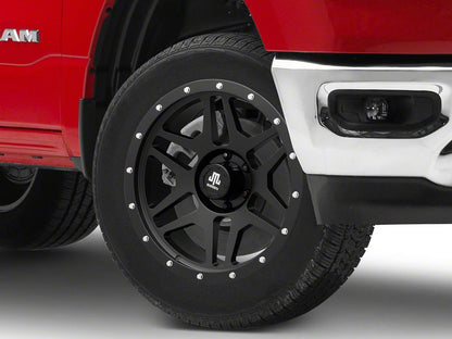 Mammoth Split 6 Beadlock Matte Black 6-Lug Wheel; 20x9; -6mm Offset (19-25 RAM 1500)