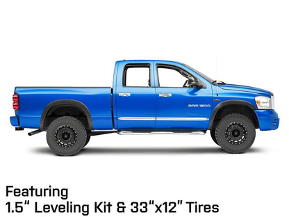 Mammoth 12 Hole Satin Black 5-Lug Wheel; 17x9; -6mm Offset (02-08 RAM 1500, Excluding Mega Cab)