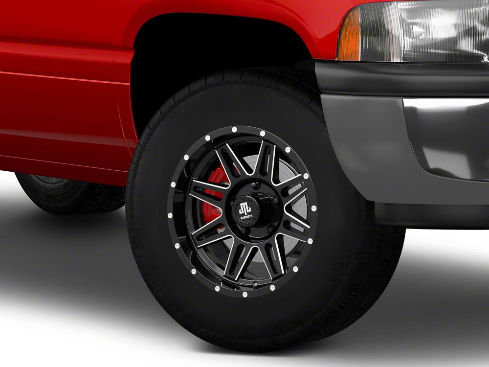 Mammoth Revolver Gloss Black Machined 5-Lug Wheel; 17x9; -6mm Offset (94-01 RAM 1500)