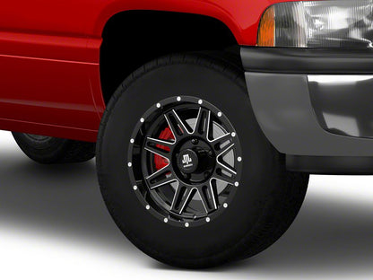 Mammoth Revolver Gloss Black Machined 5-Lug Wheel; 17x9; -6mm Offset (94-01 RAM 1500)