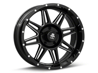 Mammoth Revolver Gloss Black Machined 5-Lug Wheel; 20x9; -6mm Offset (09-18 RAM 1500)