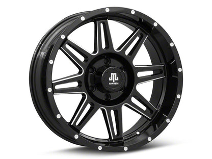 Mammoth Revolver Gloss Black Machined 6-Lug Wheel; 20x9; -6mm Offset (19-25 RAM 1500)