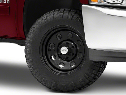 Mammoth 8-Hole Gloss Black 6-Lug Wheel; 17x8; -6mm Offset (07-13 Silverado 1500)