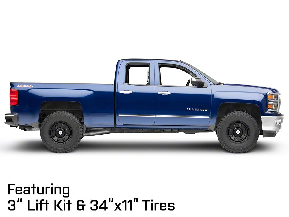 Mammoth 8-Hole Gloss Black 6-Lug Wheel; 17x8; -6mm Offset (14-18 Silverado 1500)