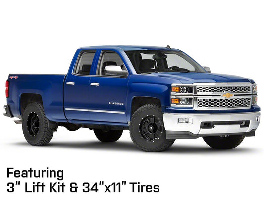 Mammoth 6 Hole Satin Black 6-Lug Wheel; 17x8; 0mm Offset (14-18 Silverado 1500)