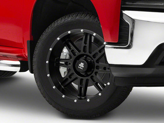 Mammoth Vader Beadlock Matte Black 6-Lug Wheel; 20x9; -6mm Offset (19-25 Silverado 1500)