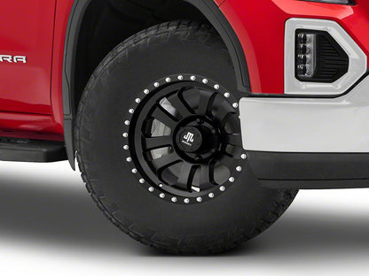 Mammoth 10-Spoke Beadlock Matte Black 6-Lug Wheel; 17x9; -6mm Offset (19-25 Sierra 1500)