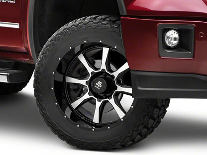 Mammoth High Roller Gloss Black Machined 6-Lug Wheel; 20x10; -24mm Offset (14-18 Sierra 1500)