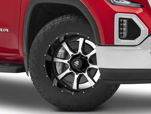 Mammoth High Roller Gloss Black Machined 6-Lug Wheel; 20x10; -24mm Offset (19-25 Sierra 1500)