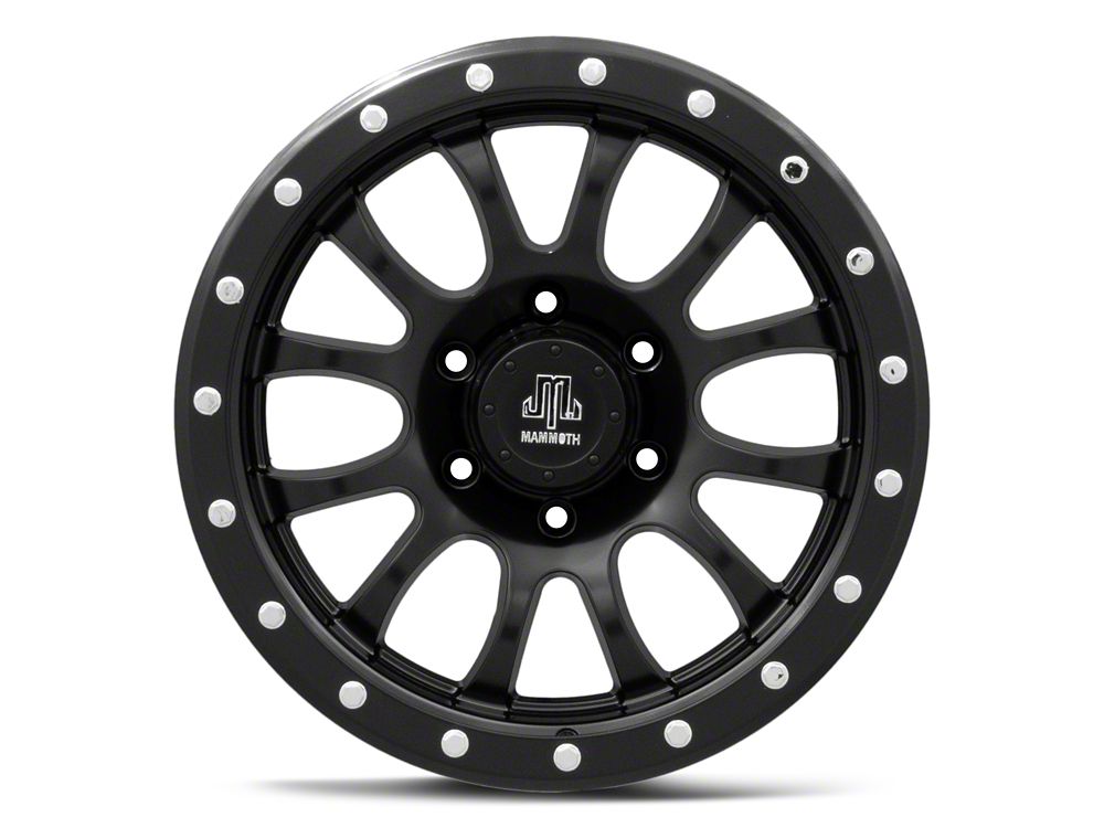 Mammoth Rims Mammoth 12 Hole Satin Black 6-Lug Wheel; 17x9; -6mm Offset (99-06 Sier ...