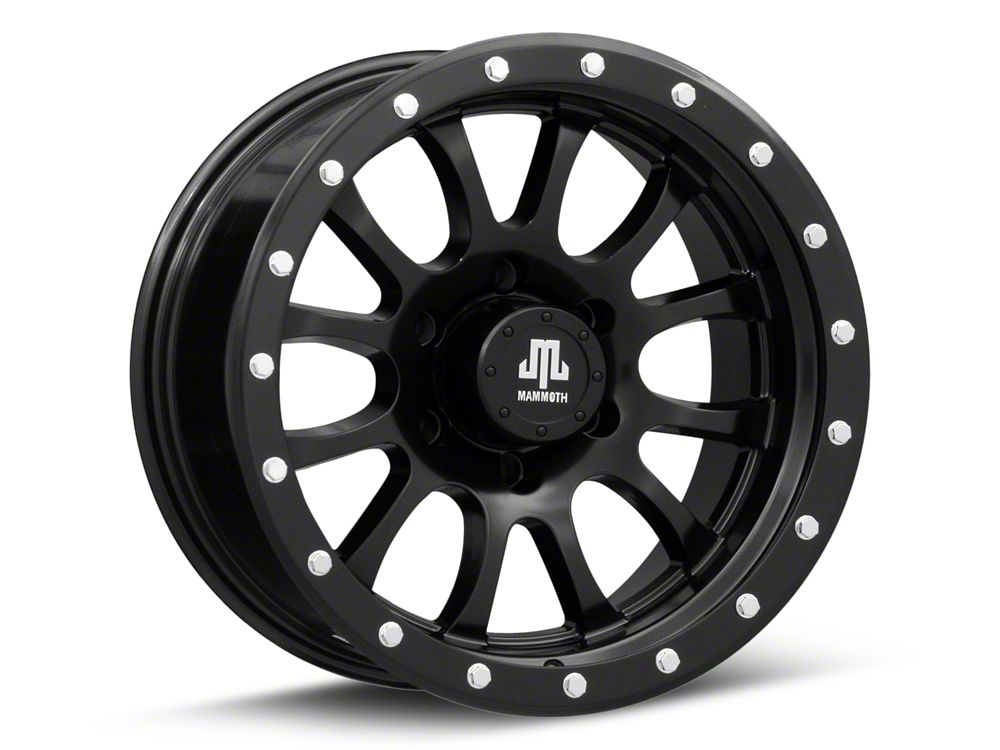 Mammoth Rims Mammoth 12 Hole Satin Black 6-Lug Wheel; 17x9; -6mm Offset (99-06 Sier ...