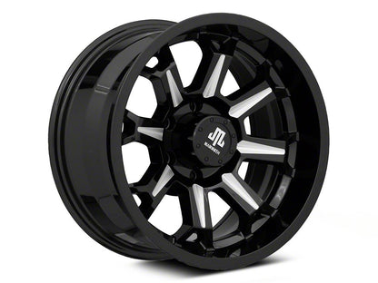 Mammoth Impulse Gloss Black Machined 6-Lug Wheel; 17x9; -12mm Offset (15-20 F-150)