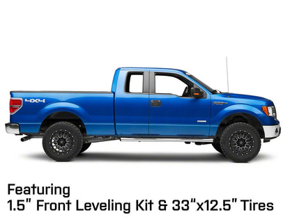 Mammoth Beadlock Mesh Matte Black Machined 6-Lug Wheel; 18x9; -12mm Offset (09-14 F-150)