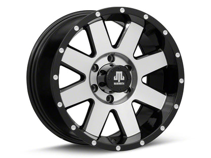 Mammoth Deep Roller Gloss Black Machined 6-Lug Wheel; 17x9; 18mm Offset (09-14 F-150)