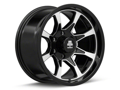 Mammoth F8 Gloss Black Machined 6-Lug Wheel; 17x9; 0mm Offset (09-14 F-150)
