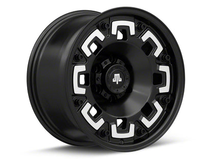 Mammoth Boss Satin Black Machined 6-Lug Wheel; 17x9; -6mm Offset (15-20 F-150)