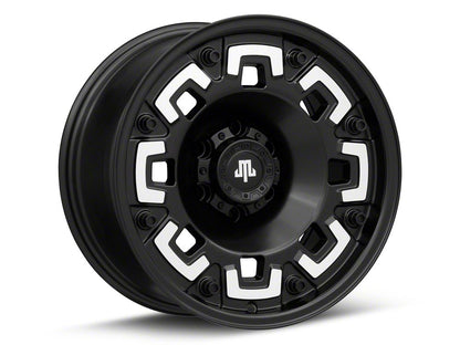 Mammoth Boss Satin Black Machined 6-Lug Wheel; 17x9; -6mm Offset (15-20 F-150)
