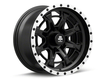 Mammoth Split 16 Beadlock Satin Black with Polished Lip 6-Lug Wheel; 17x9; -6mm Offset (04-08 F-150)
