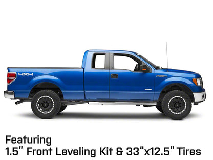 Mammoth Split 16 Beadlock Satin Black with Polished Lip 6-Lug Wheel; 17x9; -6mm Offset (09-14 F-150)