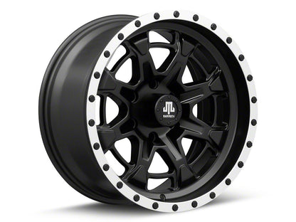 Mammoth Split 16 Beadlock Satin Black with Polished Lip 6-Lug Wheel; 18x9; -6mm Offset (04-08 F-150)