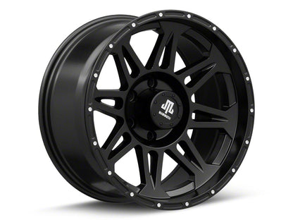 Mammoth Split 8 Beadlock Matte Black 6-Lug Wheel; 18x9; -6mm Offset (21-25 F-150)