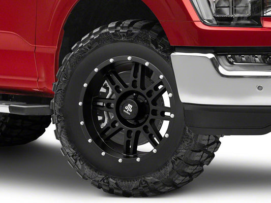 Mammoth Vader Beadlock Matte Black 6-Lug Wheel; 18x9; -6mm Offset (21-25 F-150)