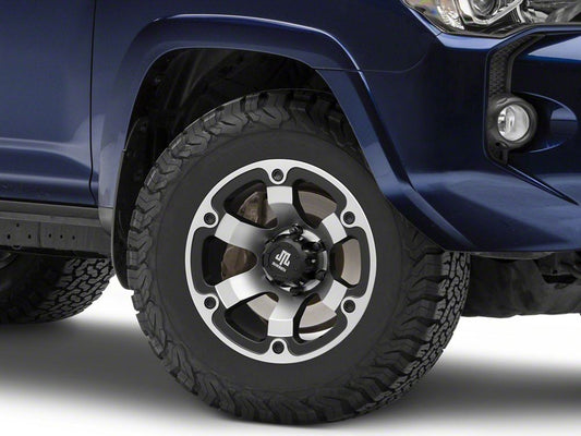 Mammoth Rogue Matte Black Machined 6-Lug Wheel; 17x8.5; 0mm Offset (10-24 4Runner)
