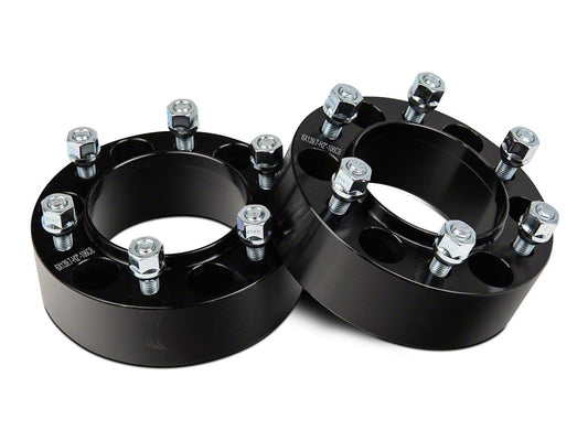 Mammoth 1.50-Inch Billet 6-Lug Wheel Spacers; Black (03-24 4Runner)