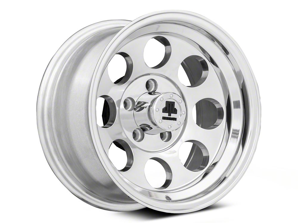 Mammoth 8 Aluminum Polished Wheel; 15x8; -19mm Offset (84-01 Jeep Cherokee XJ)